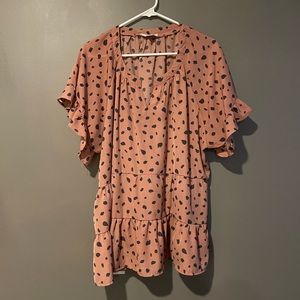 Ruffled tiered blouse